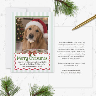 Funny Pet Humour Cute Naughty Dog Christmas Card