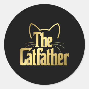 Funny Pet Lover Cat Dad The Cgovernment Classic Round Sticker
