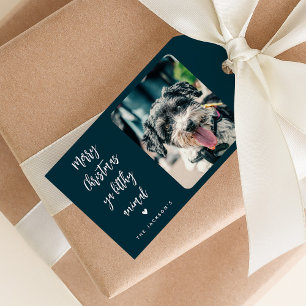 Funny Pet Photo Merry Christmas  Gift Tags