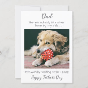 Funny Pet Photo Personalised Dog Dad Fathers Day Holiday Card