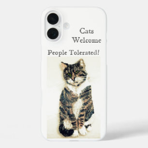 Funny Pet Quote Tabby Cat iPhone 16 Plus Case
