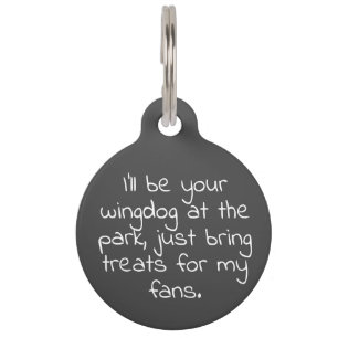 Funny Pet Quote with Cute Paw Dark Grey Lost Tag