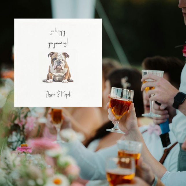 Funny Pet Wedding Cocktail Napkin (Creator Uploaded)