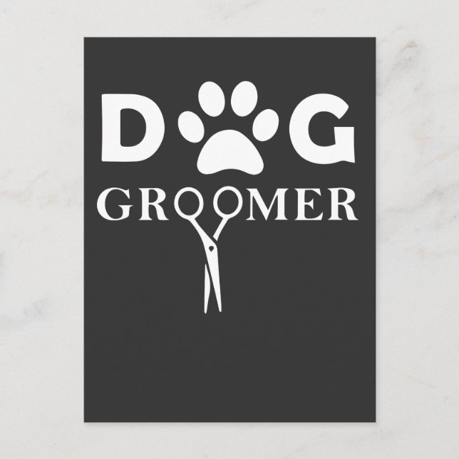 Funny Pet Workwear Grooming Dog Groomer Men Women Postcard (Front)
