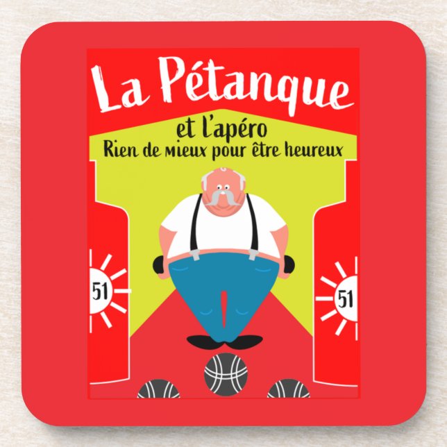 funny Pétanque gifts  Coaster (Front)