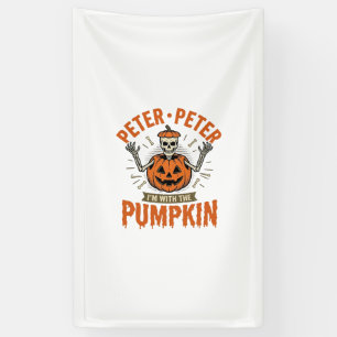 Funny Peter Peter Pumpkin Halloween Skeleton Shirt Banner
