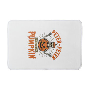 Funny Peter Peter Pumpkin Halloween Skeleton Shirt Bath Mat