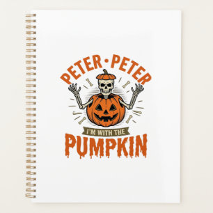 Funny Peter Peter Pumpkin Halloween Skeleton Shirt Planner