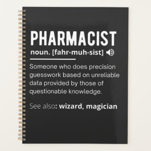 funny pharmacist definition sarcastic T-Shirt Note Planner
