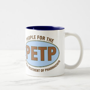 Funny Pharmacist Gifts Unique "PETP" Deisgn Two-Tone Coffee Mug