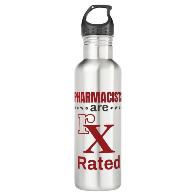 Funny Pharmacist Pharmacists Are rX Rated 710 Ml Water Bottle (Front)