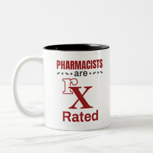 Funny Pharmacist Pharmacists Are rX Rated Two-Tone Coffee Mug