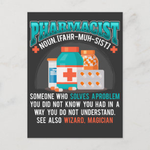 Funny Pharmacist Pharmacy Profession Medicine Postcard