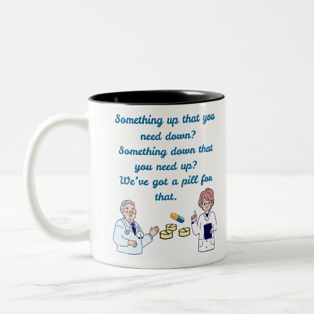 Funny Pharmacist  Two-Tone Coffee Mug (Left)