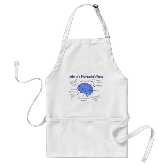 Funny Pharmacist's Brain Gifts Standard Apron (Front)
