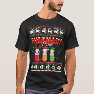 Funny Pharmacy Crew Funny Pills Merry Christmas Ug T-Shirt