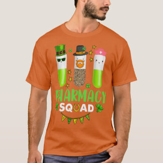 Funny Pharmacy Squad Leprechaun Pharmacist St Patr T-Shirt
