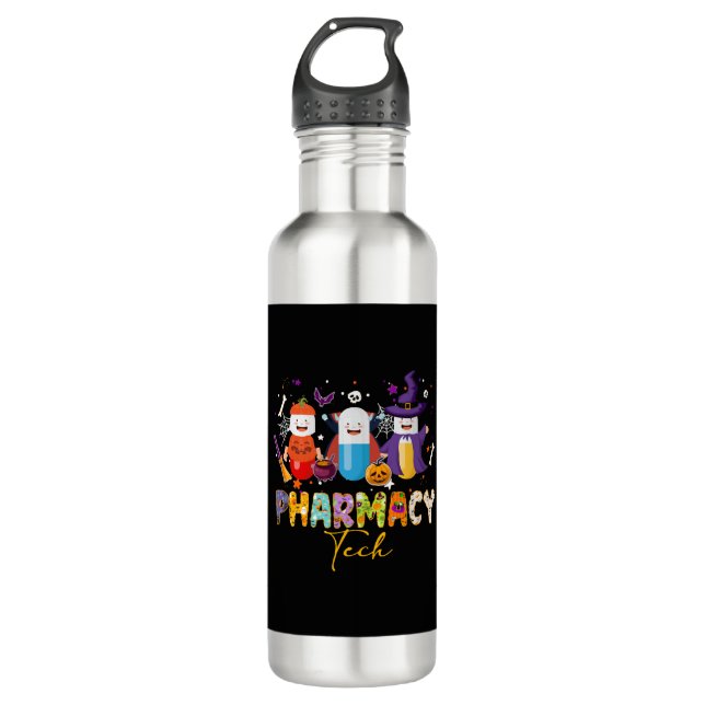 Funny Pharmacy Technician Pharmacist Halloween 710 Ml Water Bottle (Front)