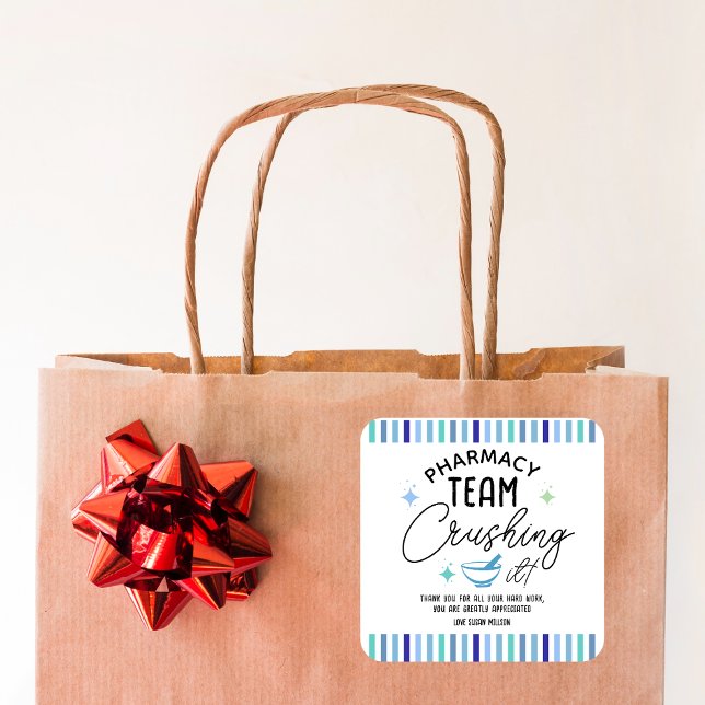 Funny Pharmacy Week Gift – You’re Crushing It!  Square Sticker (Creator Uploaded)