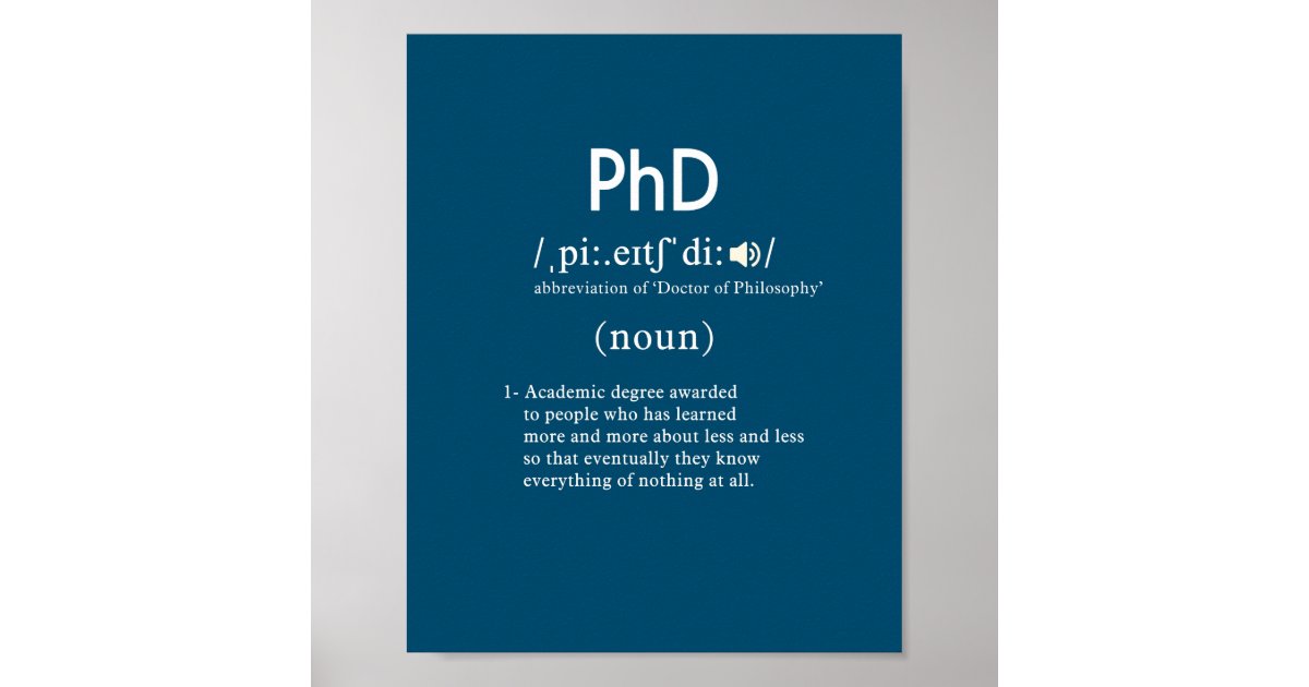 funny definition of phd