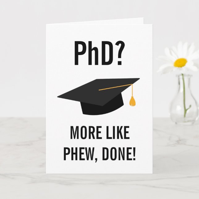 funny phd graduation cards (Small Plant)