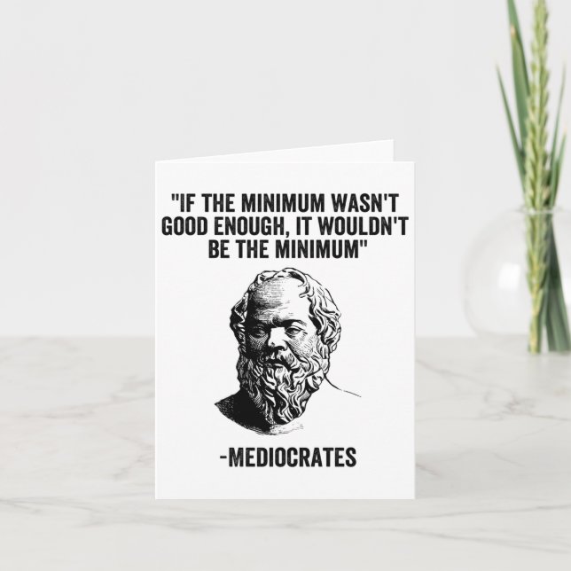 Funny Philosopher Philosophy Quote For Men Women L Card (Front)