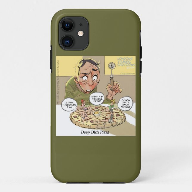 Funny Philosophy Deep Dish Pizza iPhone 5 Case (Back)