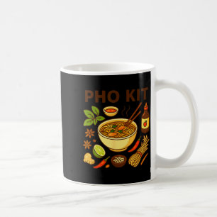 Funny Pho Kit Noodle Bowl Pun With Ingredients Ill Coffee Mug