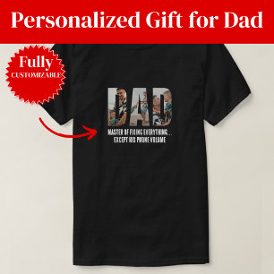 Funny Phone Volume Christmas Dad Photo T-Shirt