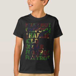Funny Phonetic Alphabet Nato Military Lice Army Ta T-Shirt