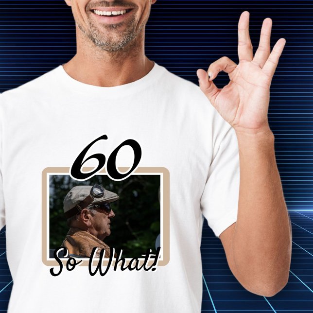 Funny Photo 60th Birthday Guest of Honour T-Shirt (Creator Uploaded)