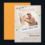 Funny Photo 61st birthday invitations Men<br><div class="desc">Funny Photo 61st birthday invitations Men</div>