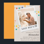Funny Photo 79th birthday invitations Men<br><div class="desc">Funny Photo 79th birthday invitations Men</div>