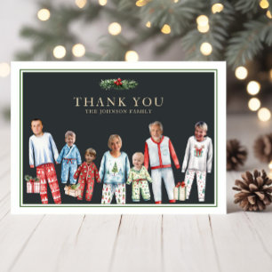 Funny Photo Christmas Thank You Card
