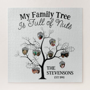 Funny Photo Family Tree is Full of Nuts Christmas  Jigsaw Puzzle