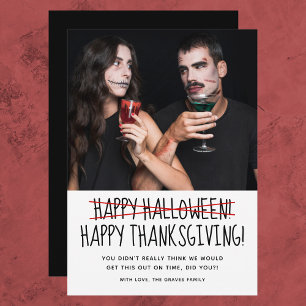 Funny Photo Happy Halloween Card