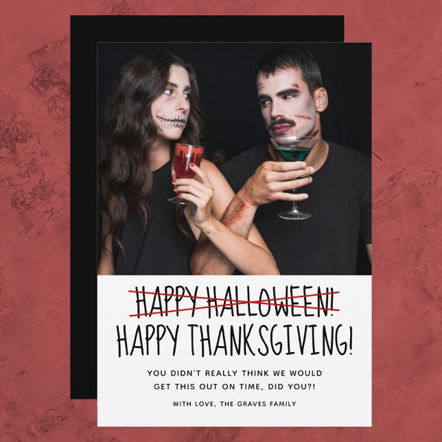 Funny Photo Happy Halloween Card (Creator Uploaded)