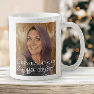 Funny Photo Modern Caffeine Gift for Her Coffee Mug