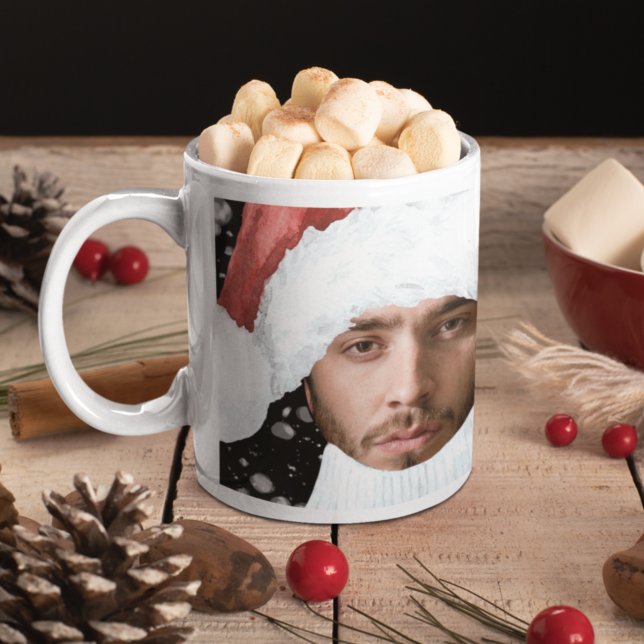 Funny Photo Personalised Christmas Large Coffee Mug (Creator Uploaded)