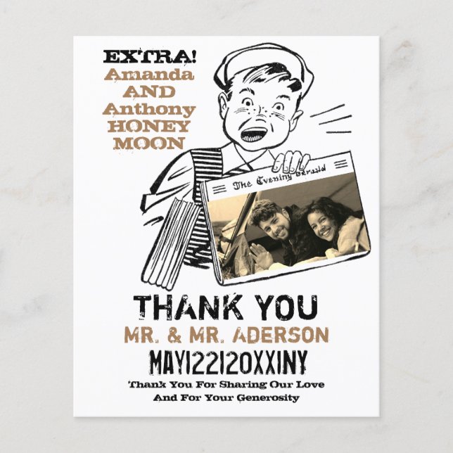 Funny photo thank you flyer (Front)