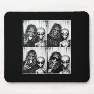 Funny Photobooth Photo Sasquatch Ufo Bigfoot And A Mouse Mat