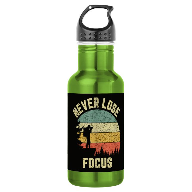 Funny Photographer Camera Never Lose Focus 532 Ml Water Bottle (Front)