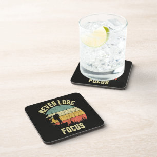 Funny Photographer Camera Never Lose Focus Coaster