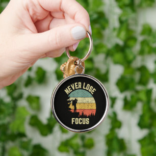 Funny Photographer Camera Never Lose Focus Key Ring