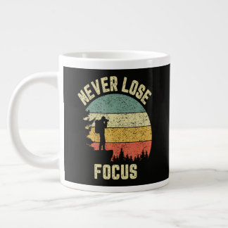 Funny Photographer Camera Never Lose Focus Large Coffee Mug