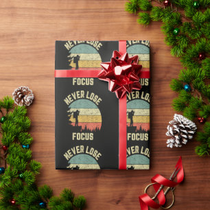 Funny Photographer Camera Never Lose Focus Wrapping Paper