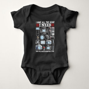 Funny Photographer Equipment Humour Camera Lover Baby Bodysuit