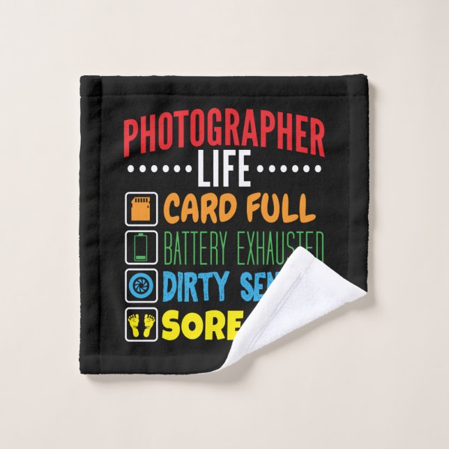 Funny Photographer Life Checklist Wash Cloth (Wash Cloth)