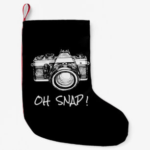 Funny Photographer Oh Snap  Gift Pullover Small Christmas Stocking