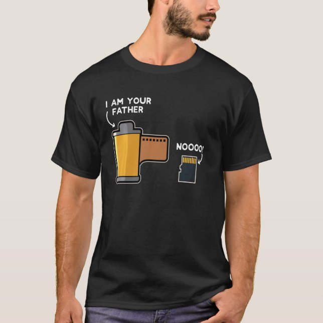 Funny Photography   Film Father Of Sd Card T-Shirt (Front)